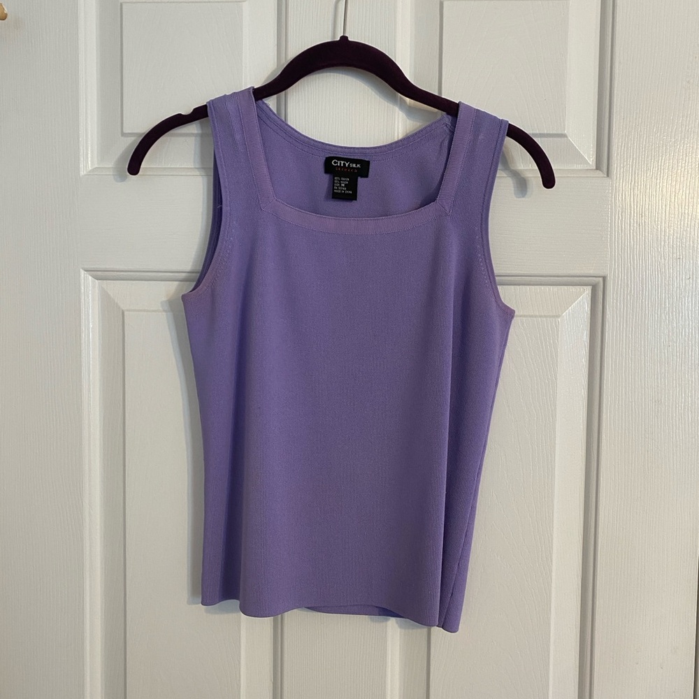 Vintage purple cropped tank top